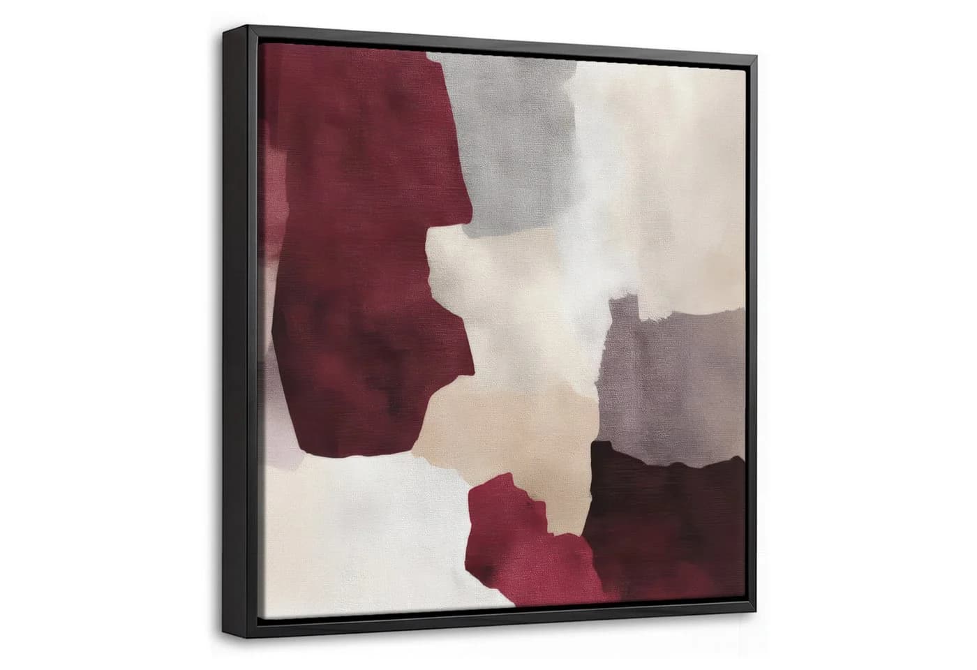 OneMillionCanvasses® Leinwandbild Abstrakt Rot mit Schattenfugenrahmen - Bild 2