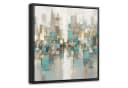 OneMillionCanvasses® Leinwandbild Abstrakt Gold Skyline mit Rahmen Bild 2