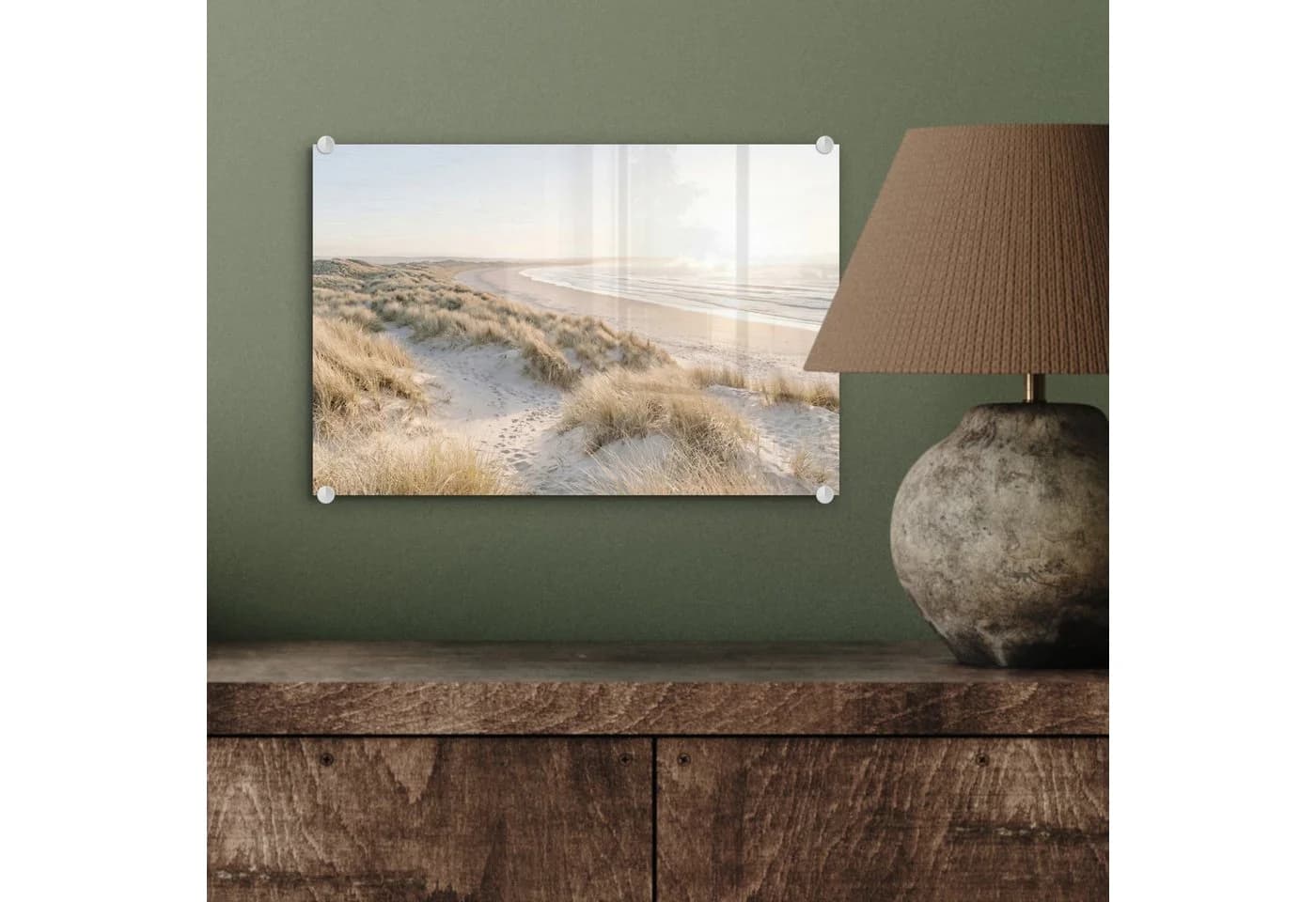 MuchoWow Acrylglasbild Dünen Strand Beige Modern - Bild 4