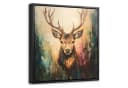 OneMillionCanvasses Leinwandbild Hirsch mit Rahmen 20x20cm Bild 2