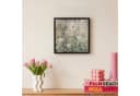 OneMillionCanvasses® Leinwandbild mit Rahmen Blumen Grau Grün Modern Bild 4