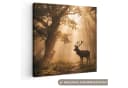 OneMillionCanvasses® Leinwandbild Hirsch Gold 20x20 cm Bild 2
