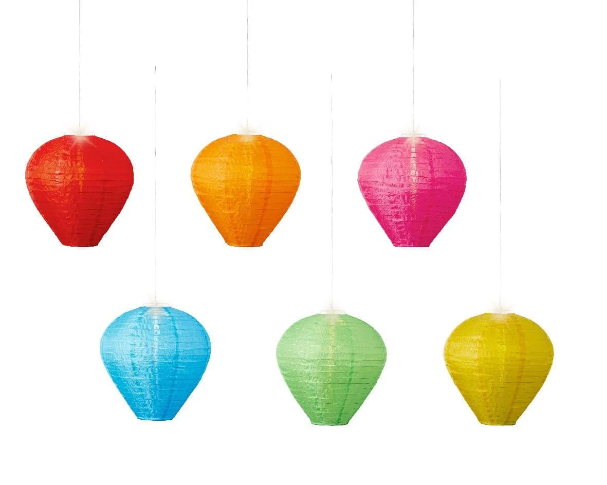 Party-Beleuchtung LAMPION Laterne Mehrfarbig Rot
