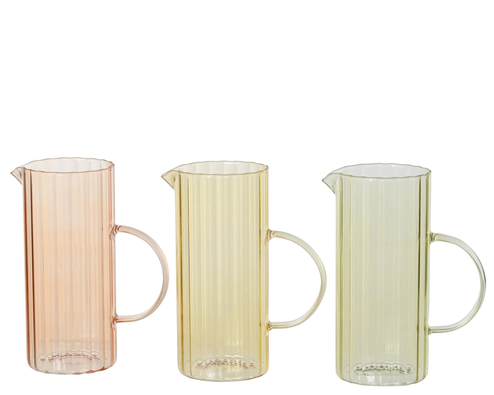 Karaffe PASTELL Glas in 3 Farben