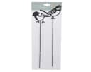 Decoris season decorations Gartenstecker Vogel Schwarz Eisen Bild 1
