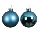 Kaemingk Weihnachtsbaumkugel Glas 8cm 6 Stück Blau/Türkis Bild 1