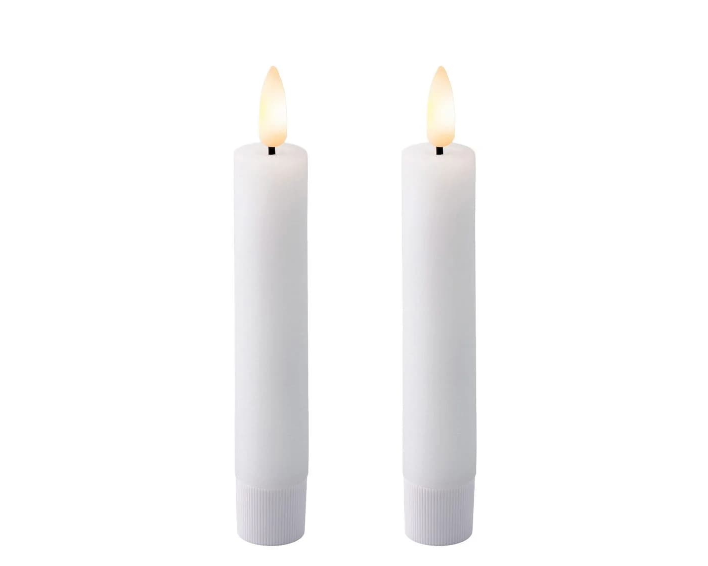Lumineo LED-Kerze 14,5cm mit Timer, Wachs, Weiß - Bild 2