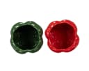 Kaemingk Keramik Übertopf Gemüseoptik Rot/Grün 2er Set Bild 5