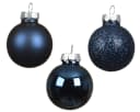 Kaemingk Weihnachtsbaumkugel 9er Set Glas 3cm Nachtblau Glanz Matt Glitzer Bild 1