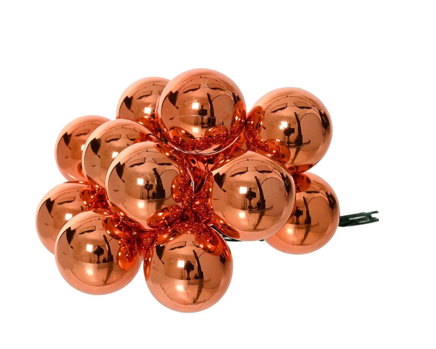 Kaemingk Weihnachtsbaumkugeln 2cm Glas 12 Stück Warmorange Glänzend