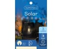 Lumineo LED Solarleuchte Outdoor 17,5cm Rattan-Optik Schwarz Warmweiß Bild 3