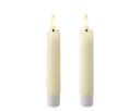 Lumineo LED-Echtwachskerze mit Timer, 14,5 cm, Creme, 2er Pack Bild 2