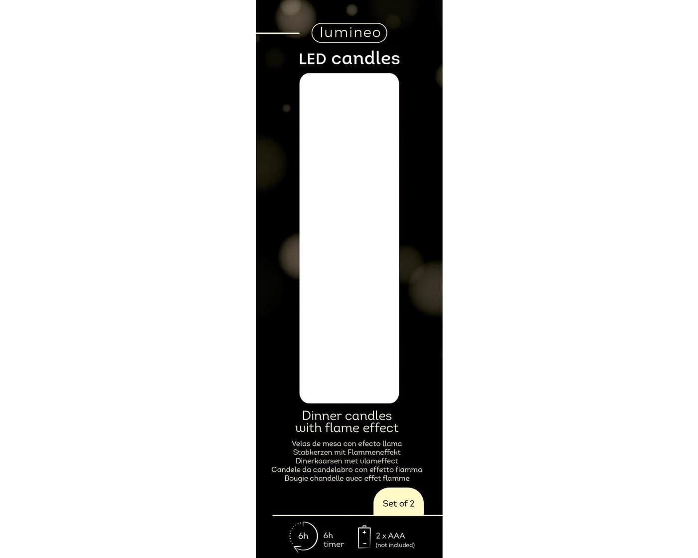 Lumineo LED-Echtwachskerze mit Timer, 14,5 cm, Creme, 2er Pack - Bild 4