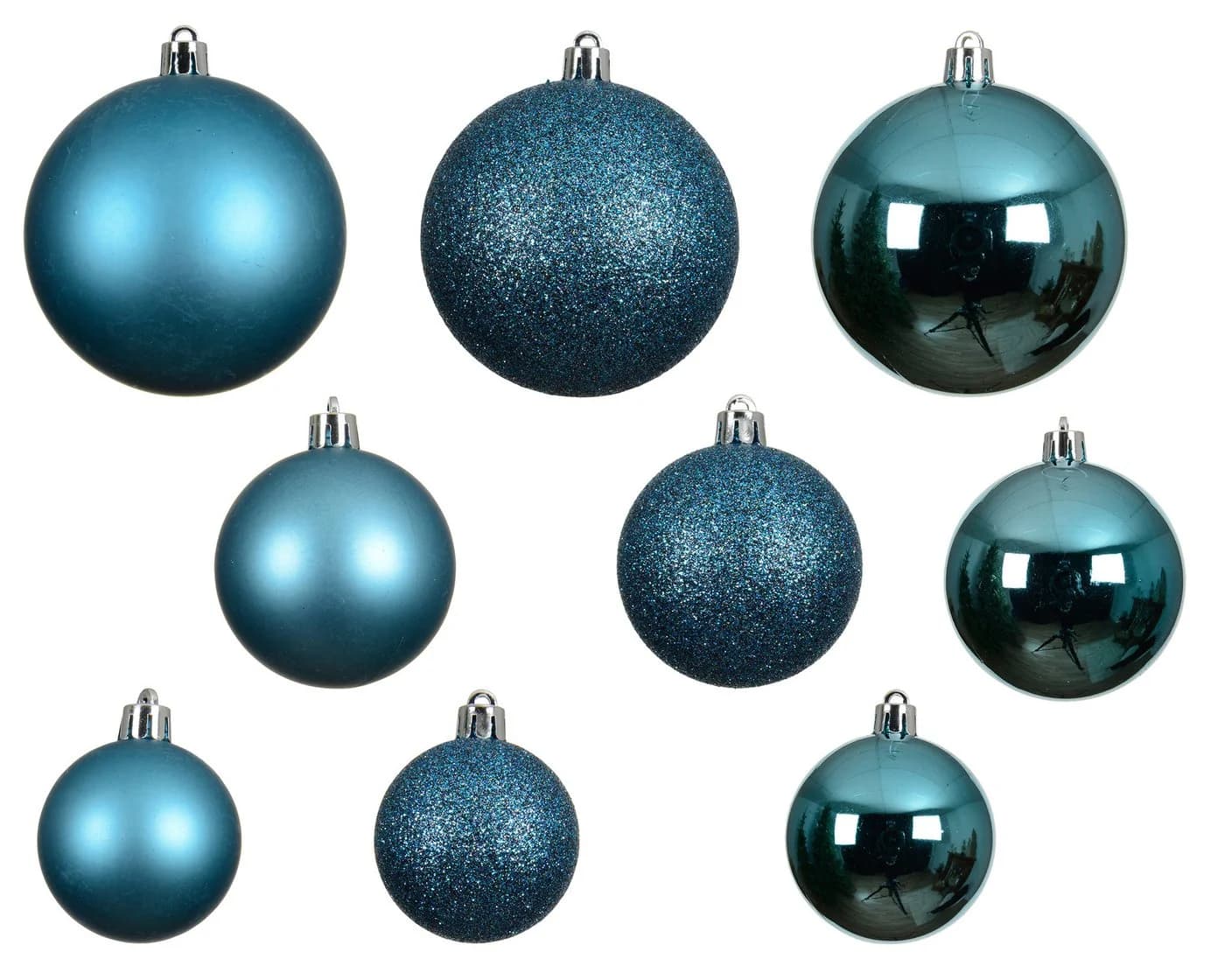 Kaemingk Weihnachtsbaumkugeln Kunststoff 4-6cm Mix 30er Set Folkloreblau