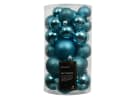 Kaemingk Weihnachtsbaumkugeln Kunststoff 4-6cm Mix 30er Set Folkloreblau Bild 2