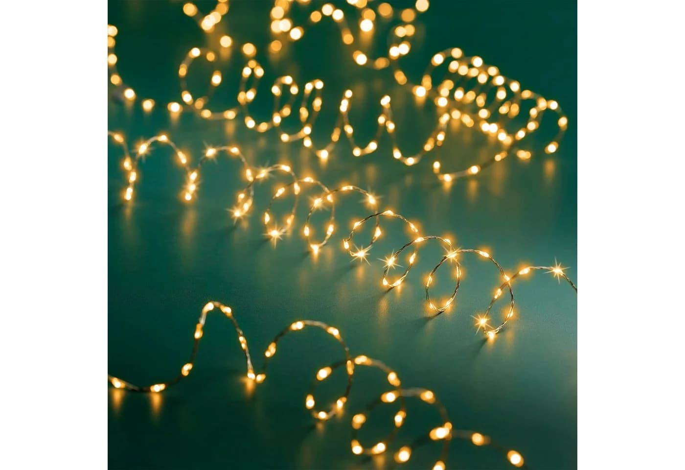 Lumineo LED-Lichterkette STRING LIGHTS TWINKLE 378 LED 6 m, klassisch warm, Indoor/Outdoor, 8 Licht-Modi, 8h-Timer, + 5 Meter