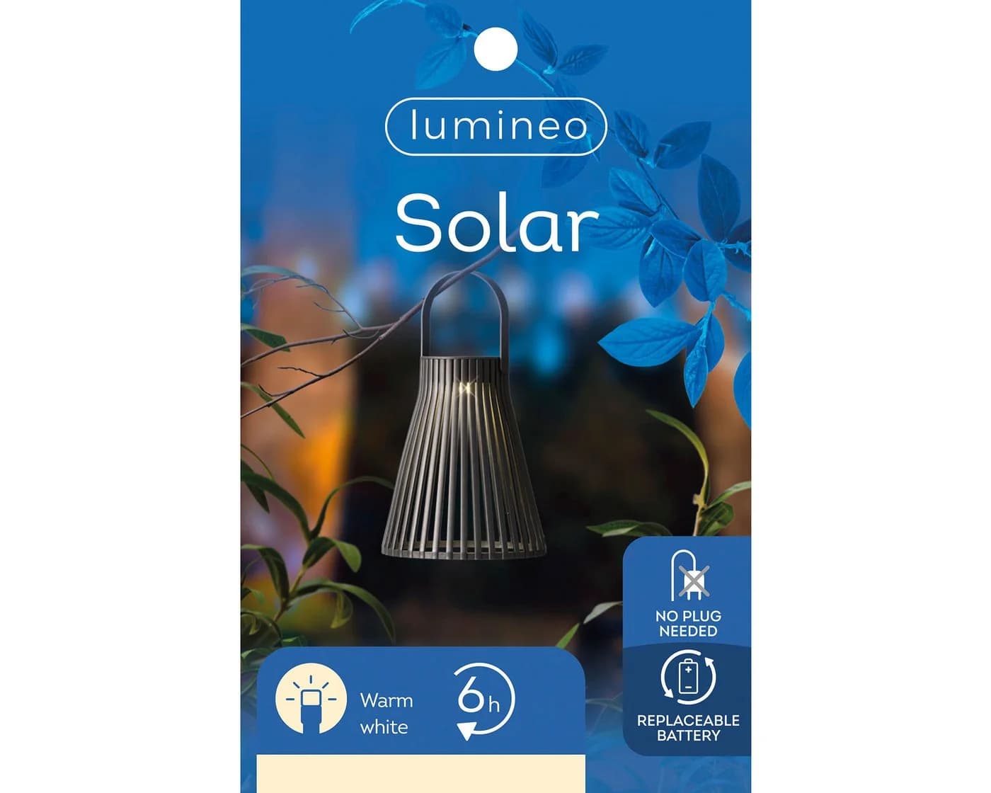 Lumineo LED Laterne Solar Gartenleuchte Schwarz - Bild 5