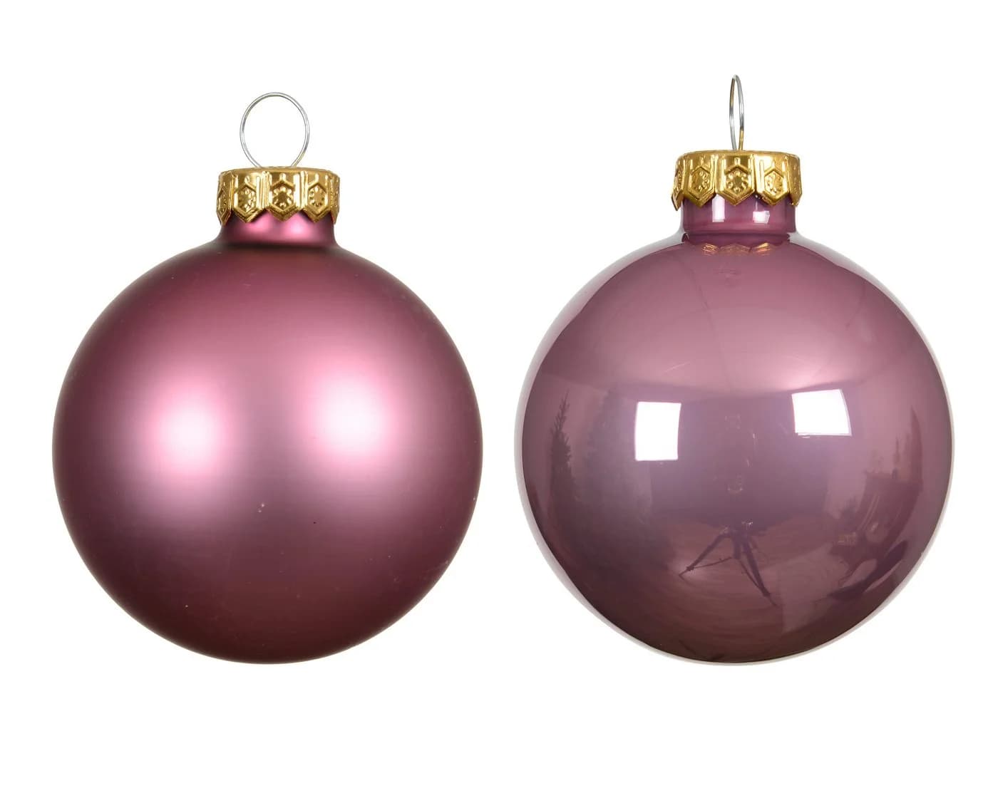 Kaemingk Weihnachtsbaumkugeln Glas 6 cm x 10 Stück Antikrosa