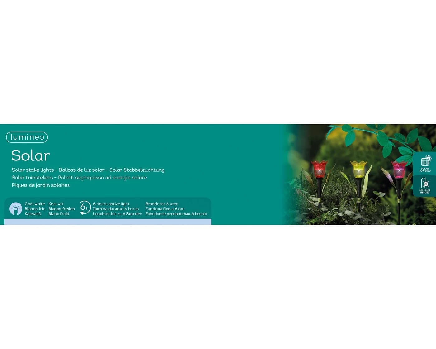 Lumineo LED Solarleuchte Blume 28cm Kaltweiß Kunststoff - Bild 3