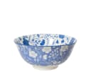 Decoris season decorations Schale 15cm Hellblau Blumenmuster Porzellan Bild 2