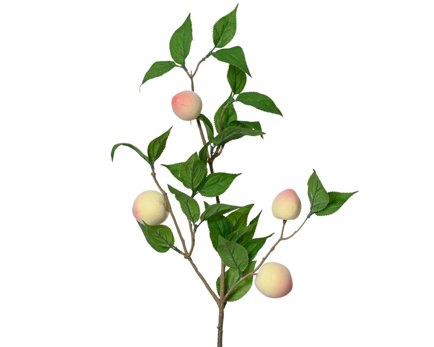 Decoris season decorations Künstlicher Pfirsichzweig Rosa Grün
