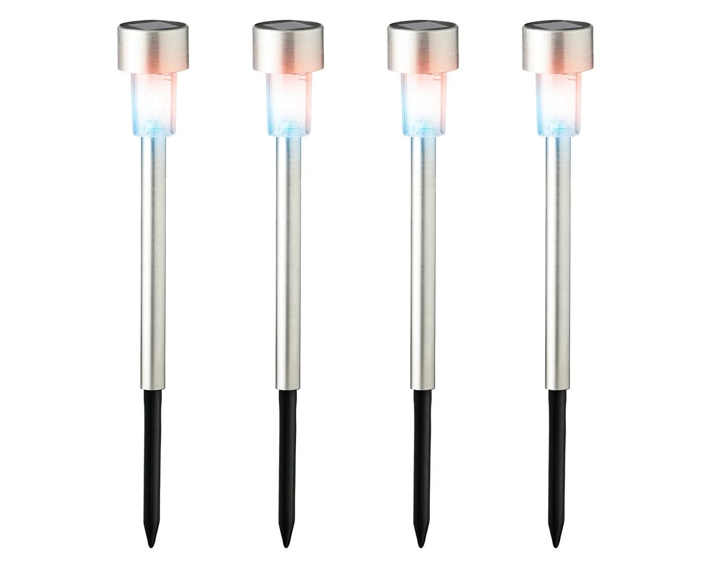 Lumineo LED Solarleuchte Edelstahl 4er Set Farbwechsel - Bild 2