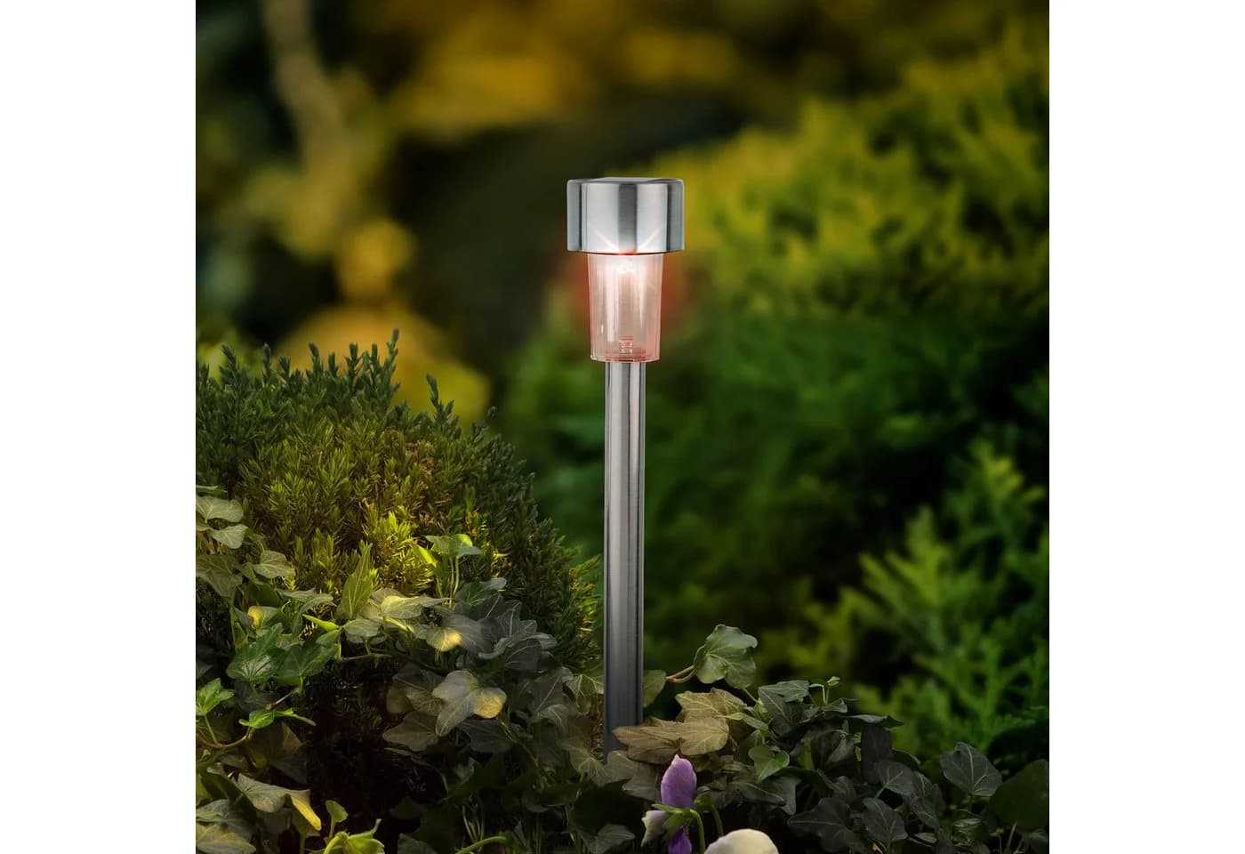 Lumineo LED Solarleuchte Edelstahl 4er Set Farbwechsel - Bild 5