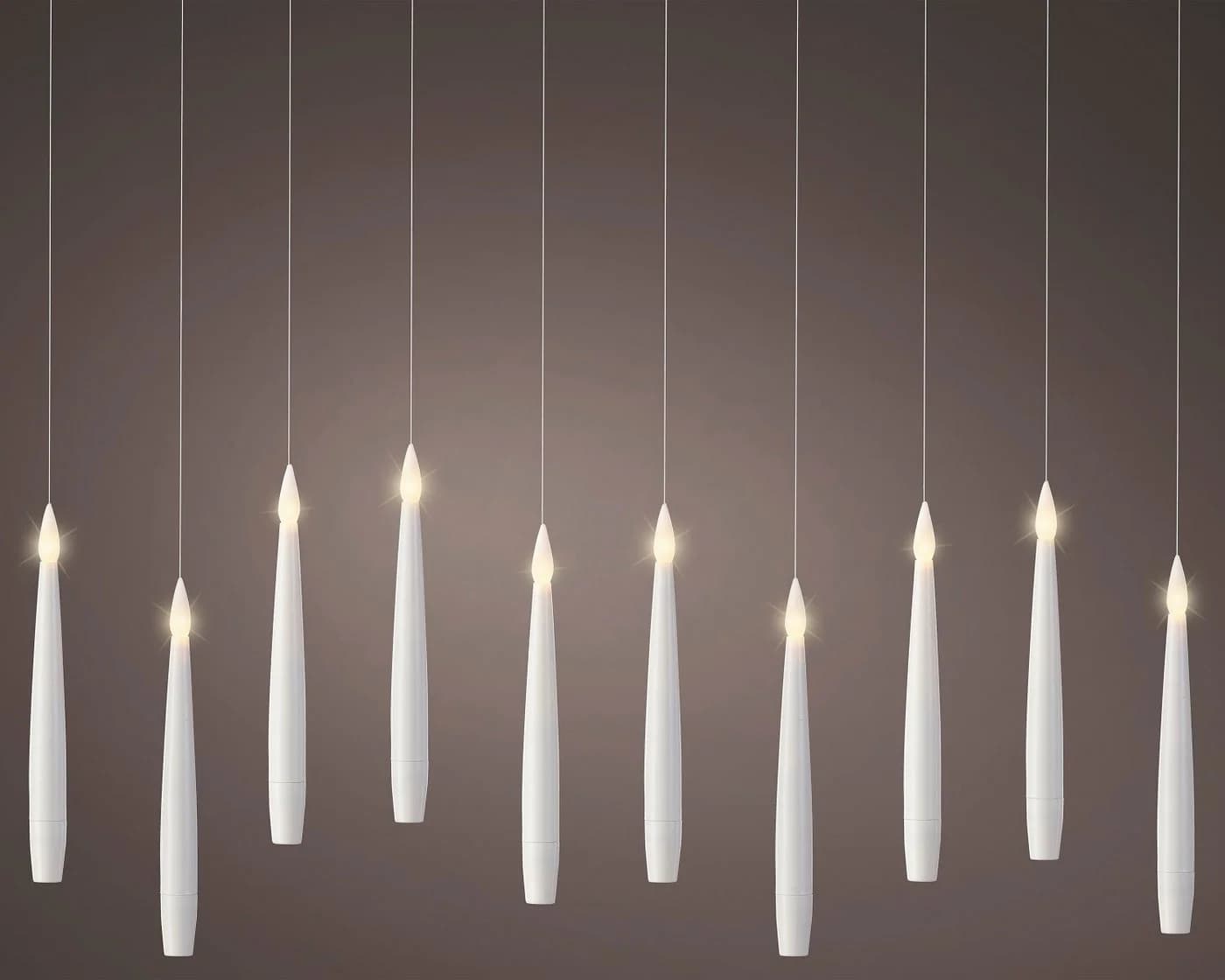 Lumineo LED-Christbaumkerzen Floating Candles Weiß 10 LED 15 cm warm weiß batteriebetrieben, Indoor, Schwebe-Effekt, mit Fernbedienung - Bild 3