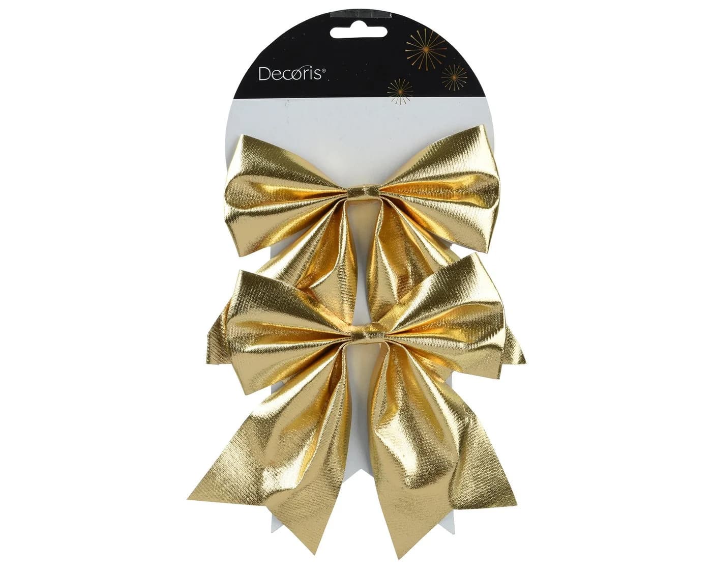 Kaemingk Christbaumschmuck Schleifen 17cm 2er Set Gold Metallic - Bild 2