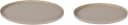 Decoris season decorations Dekotablett 2er Set Beige Metall matt Bild 1