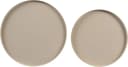 Decoris season decorations Dekotablett 2er Set Beige Metall matt Bild 4