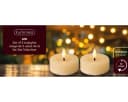 Lumineo LED Teelichter mit Timer Creme Warmweiß 2er Set Bild 3
