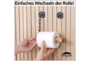 DEKAZIA Toilettenpapierhalter ohne Bohren Holz Edelstahl Schwarz Bild 4