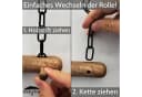DEKAZIA Küchenrollenhalter ohne Bohren Holz Wandrollenhalter Schwarz Bild 3