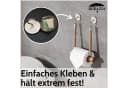 DEKAZIA Toilettenpapierhalter selbstklebend Holz & Edelstahl Bild 1