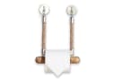 DEKAZIA Toilettenpapierhalter selbstklebend Holz & Edelstahl Bild 2