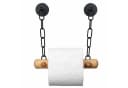DEKAZIA Toilettenpapierhalter selbstklebend Holz & Edelstahl Bild 2