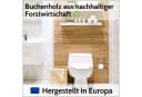 DEKAZIA Toilettenpapierhalter selbstklebend Holz & Edelstahl Bild 3