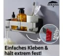 DEKAZIA Duschablage ohne Bohren Grau Edelstahl Selbstklebend Bild 1