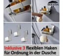 DEKAZIA Duschablage ohne Bohren Grau Edelstahl Selbstklebend Bild 4