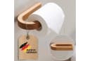 DEKAZIA Toilettenpapierhalter Selbstklebend Eichenholz Made in Germany Bild 2