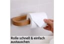 DEKAZIA Toilettenpapierhalter Selbstklebend Eichenholz Made in Germany Bild 4