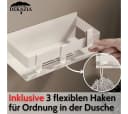 DEKAZIA Duschablage ohne Bohren Edelstahl Schwarz/Grau/Silber Bild 3