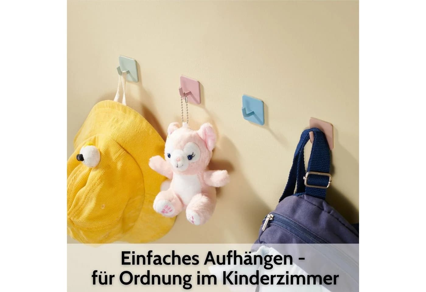 DEKAZIA Klebehaken 4-tlg. Rosa Edelstahl Wandhaken selbstklebend - Bild 5