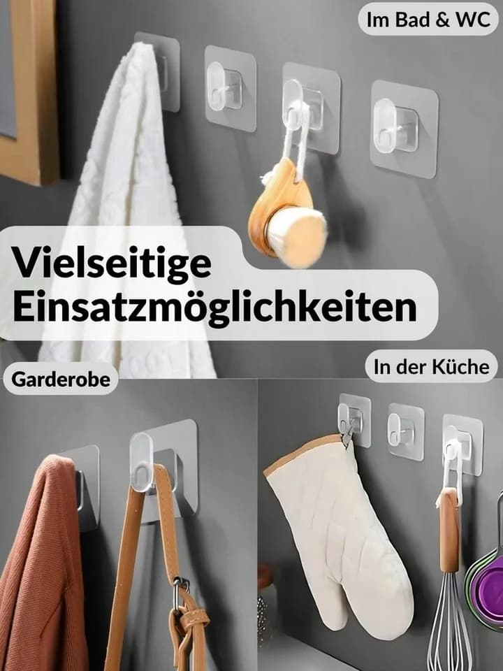 DEKAZIA Klebehaken 16-Stk. Transparent - Bild 4
