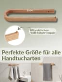DEKAZIA Handtuchhalter massiv Eiche Kleben/Bohren Bad Bild 5