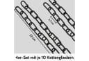 DEKAZIA Stahlkette zum Basteln, Heimwerken, Gliederketten aus Stahl, pulverbeschichtet, 4er Set Bild 3
