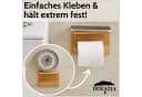 DEKAZIA Toilettenpapierhalter ohne Bohren Holz mit Ablage Bild 1