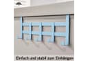 DEKAZIA Türgarderobe Blau - Türhaken Garderobe mit Filzpads Bild 1