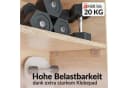 DEKAZIA Wandregalhalter ohne Bohren, 16-tlg. Weiß Selbstklebend Bild 1